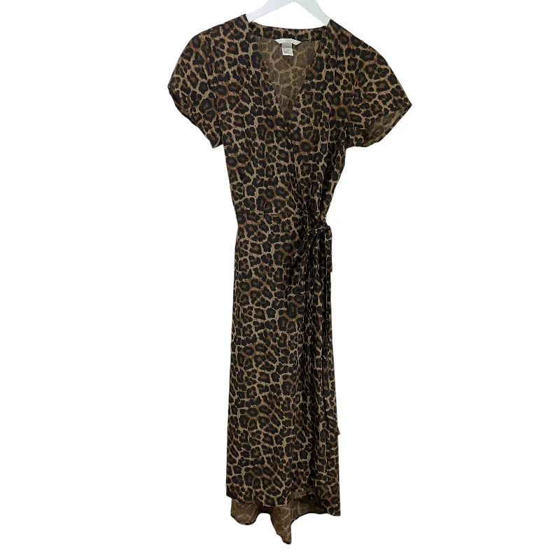 New Markdowns Dress Casual Midi By H&m In Animal Print, Size: 4