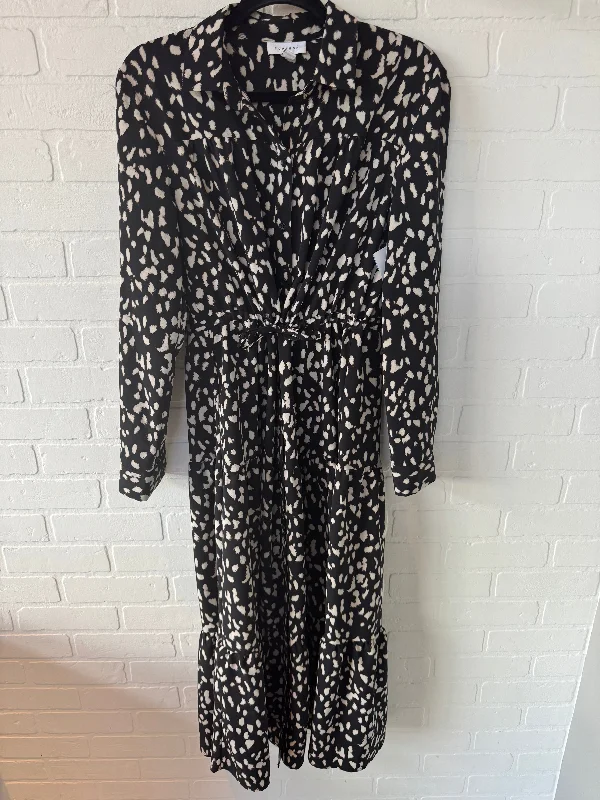 Price Drop Dress Casual Midi By Top Shop In Black & Cream, Size: S