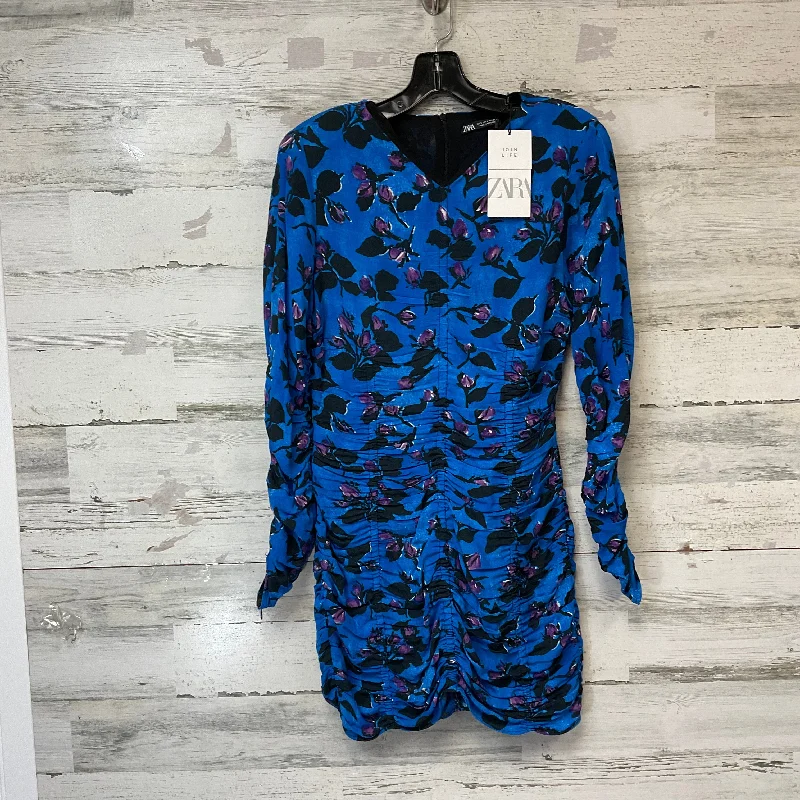 Great Bargains Dress Casual Short By Zara In Blue, Size: S