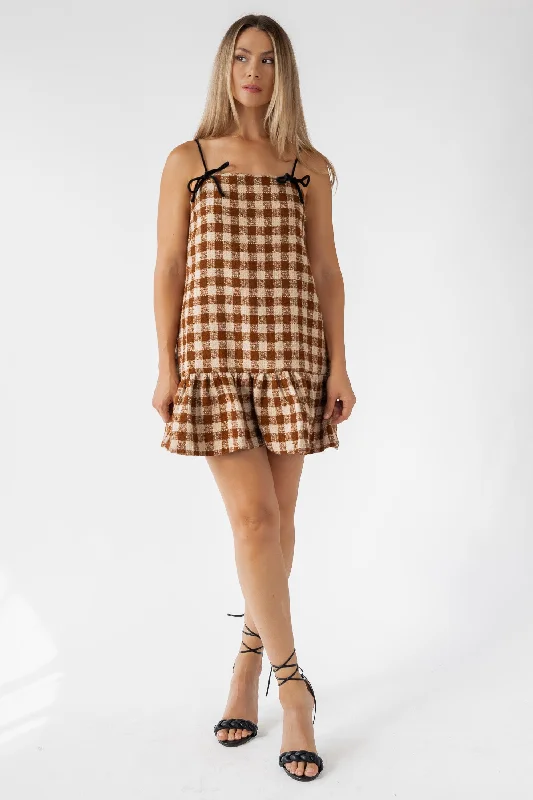Massive Deals Hudgens Bow Trim Tweed Dress - Final Sale