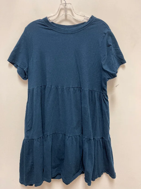 Deal of the Day Dress Casual Short By Old Navy In Blue, Size: L