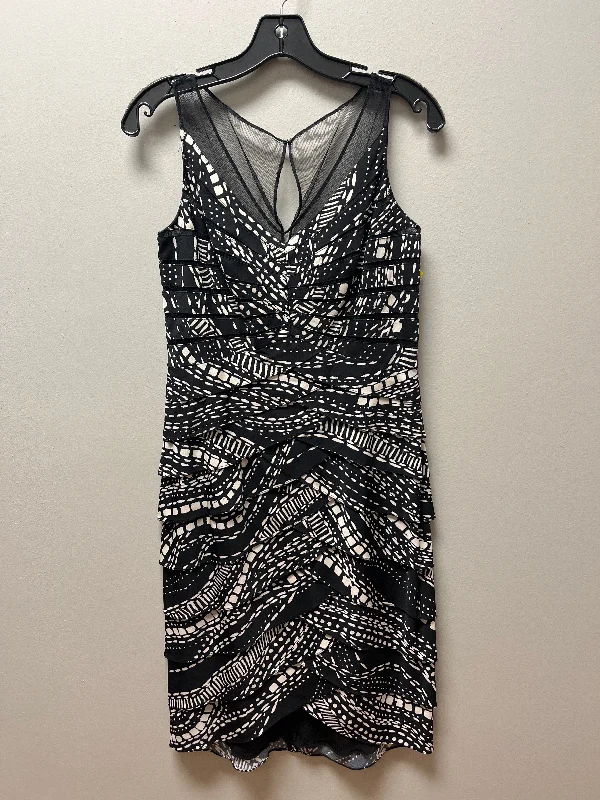 Markdowns Dress Casual Midi By Adrianna Papell In Black & Tan, Size: S