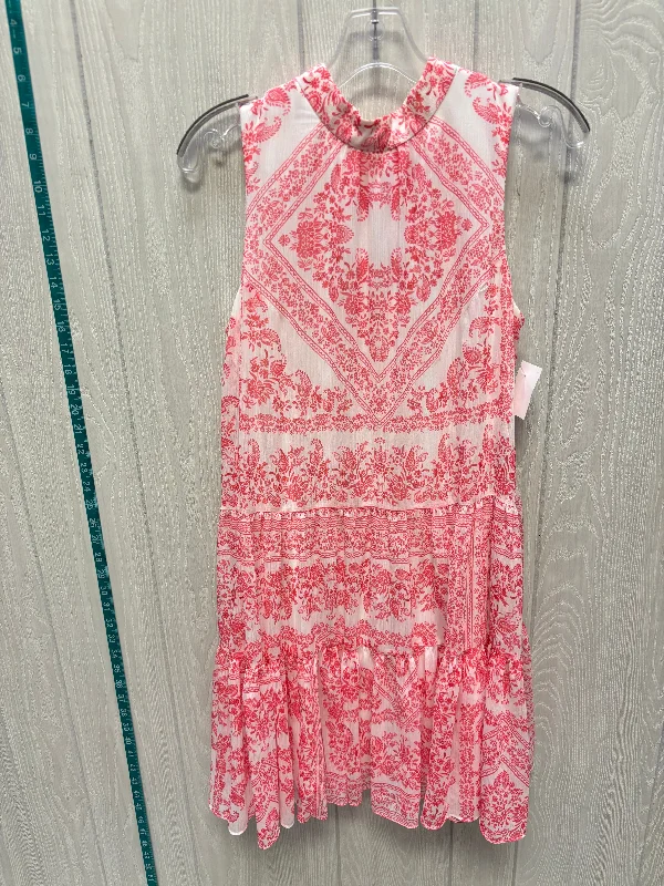 Extra Savings Dress Casual Short By Calvin Klein In Red & White, Size: S