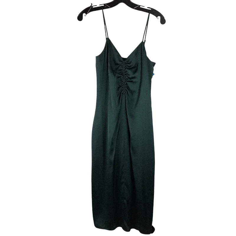 Daily Specials Dress Party Midi By Express In Green, Size: Xs