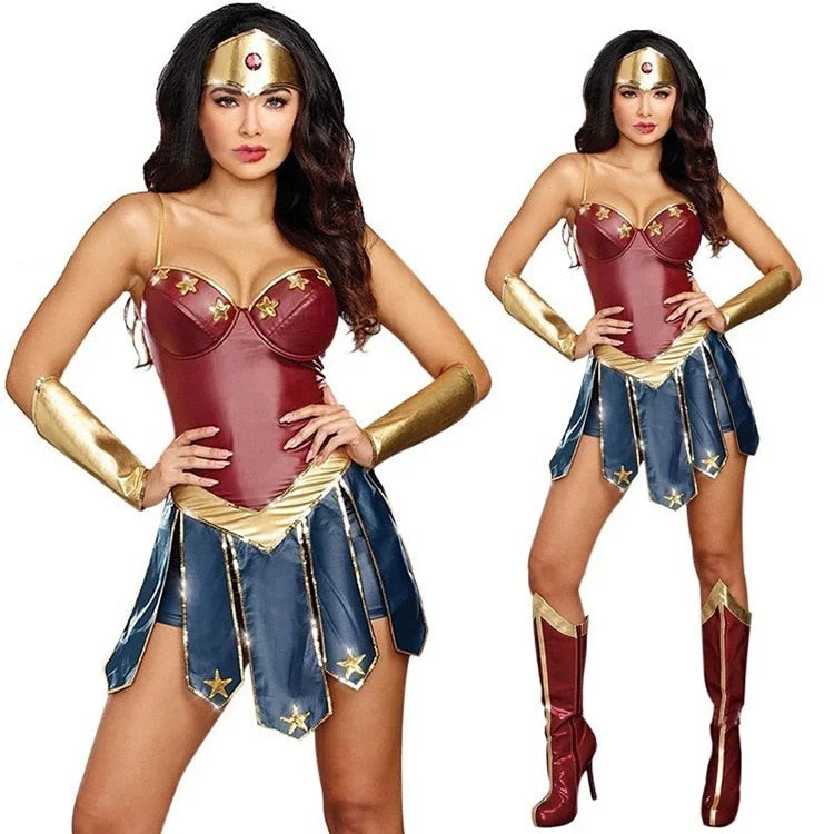 Don't Miss Halloween Awakecrm Adult Leatherette Wonder Woman Costume Women Halloween Party Movie Justice Fantasia Fancy Dress League Superhero Superwomen Don't Miss Halloween Awakecrm Adult Leatherette Wonder Woman Costume Women Halloween Party Movie Justice Fantasia Fancy Dress League Superhero Superwomen