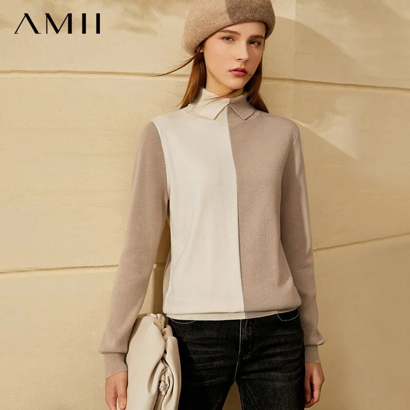 Price Cut Awakecrm Graduation Gift Joskaa Minimalism Autumn Winter Simple Women's Sweater Causal Lapel Patchwork Knitted Sweaters For Women Pullover Tops 1348 Price Cut Awakecrm Graduation Gift Joskaa Minimalism Autumn Winter Simple Women's Sweater Causal Lapel Patchwork Knitted Sweaters For Women Pullover Tops 1348
