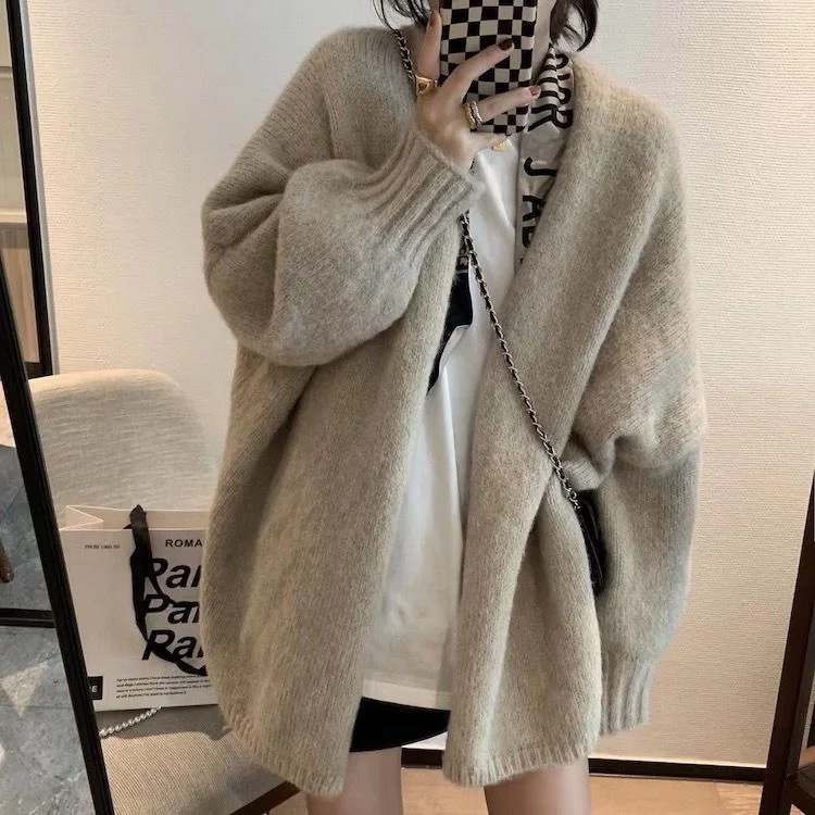 Exclusive Access Awakecrm Thanksgiving Gift Autumn Winter New Light Luxury Fashion Knitted Jackets All-Match Korean Version All-Match Mid-Length Sweaterscardiganswomen Exclusive Access Awakecrm Thanksgiving Gift Autumn Winter New Light Luxury Fashion Knitted Jackets All-Match Korean Version All-Match Mid-Length Sweaterscardiganswomen