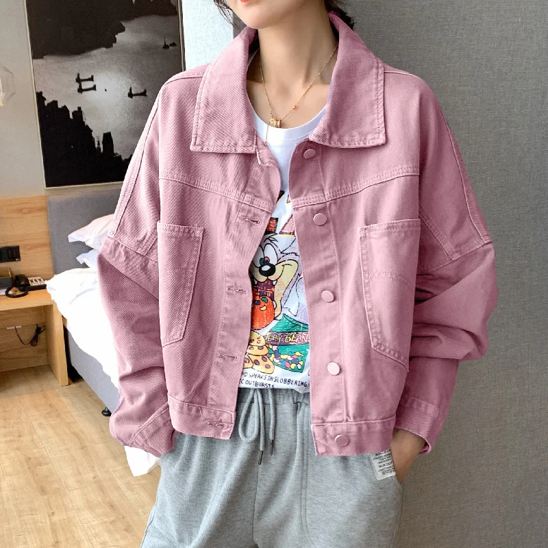 Limited Quantity Black Friday Sales Basic Cropped Denim Jackets Women Korean Style Simple Vintage Turndown Collar Jeans Coats Streetwear Casual Tops Chaqueta Mujer Limited Quantity Black Friday Sales Basic Cropped Denim Jackets Women Korean Style Simple Vintage Turndown Collar Jeans Coats Streetwear Casual Tops Chaqueta Mujer