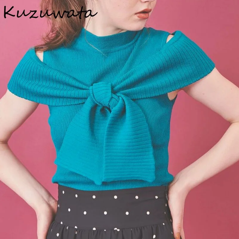 Anniversary Sale Awakecrm Christmas Gift Kuzuwata Autumn New Jumpers O Neck Sexy Off Shoulder Sleeveless Bowknot Tie Knitting Sweaters Japan Style Women Pullover Anniversary Sale Awakecrm Christmas Gift Kuzuwata Autumn New Jumpers O Neck Sexy Off Shoulder Sleeveless Bowknot Tie Knitting Sweaters Japan Style Women Pullover