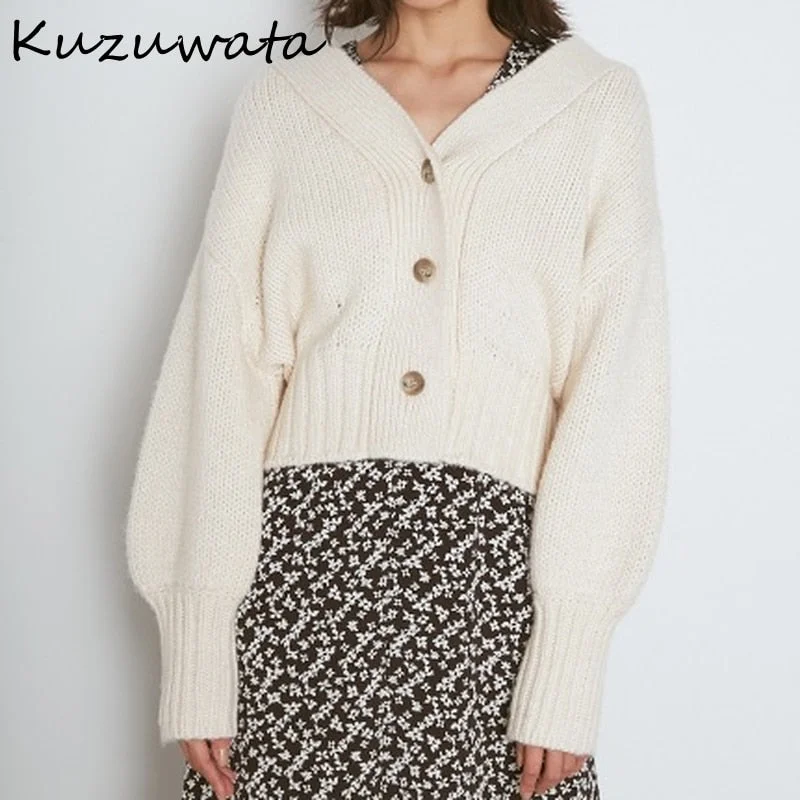 Friends and Family Sale Awakecrm Christmas Gift Kuzuwata New Simple Sweet Loose Women Cardigan Spring V Neck Single Breasted Knit Coat Casual Solid Design Sweaters Friends and Family Sale Awakecrm Christmas Gift Kuzuwata New Simple Sweet Loose Women Cardigan Spring V Neck Single Breasted Knit Coat Casual Solid Design Sweaters