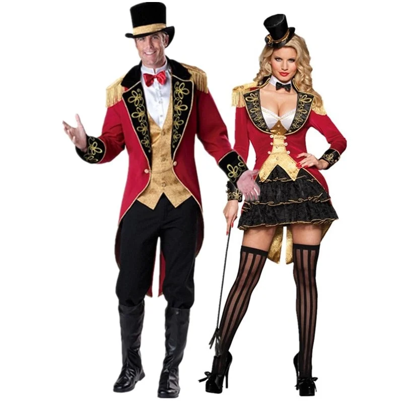 Deal of the Week Halloween Awakecrm Circus Performance Stage Suit Wild Animal Trainer Cosplay Costume Carnival Purim Masquerade Couple Party Dress Deal of the Week Halloween Awakecrm Circus Performance Stage Suit Wild Animal Trainer Cosplay Costume Carnival Purim Masquerade Couple Party Dress