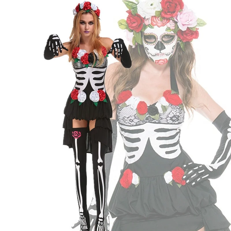 Today’s Deal Halloween Awakecrm Ghost Bride Halloween Costume For Women Corpse Horror The Skeleton Mexican Day Of The Dead Outfit Cosplay Fancy Party Dress Today’s Deal Halloween Awakecrm Ghost Bride Halloween Costume For Women Corpse Horror The Skeleton Mexican Day Of The Dead Outfit Cosplay Fancy Party Dress