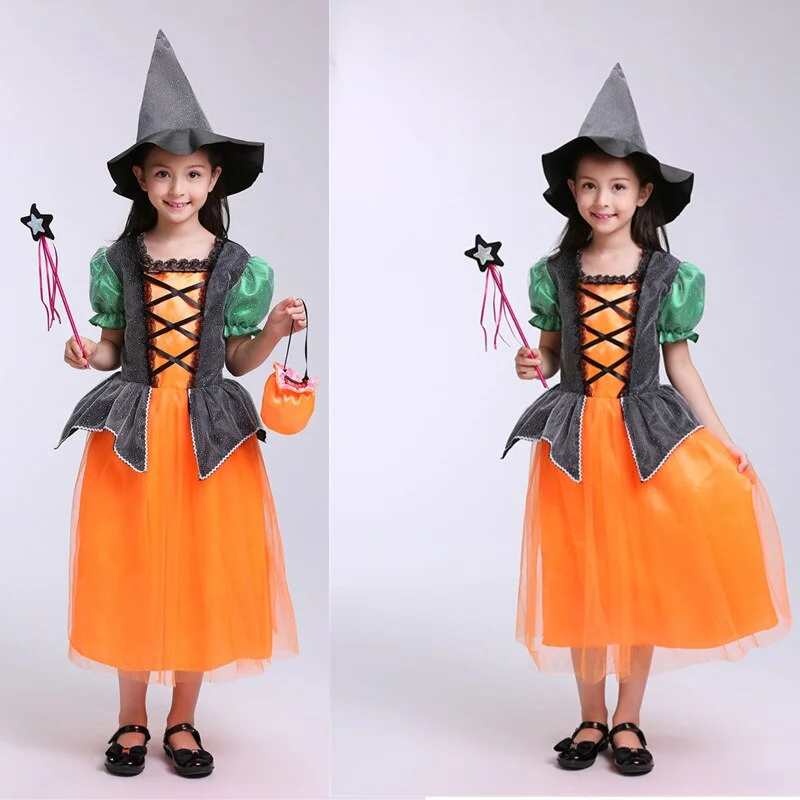 Today's Special Halloween Awakecrm Girls Orange Pumpkin Witch Cosplay Costumes Carnival Party Children Fancy Dress Cute Little Witch Outfits Suit Today's Special Halloween Awakecrm Girls Orange Pumpkin Witch Cosplay Costumes Carnival Party Children Fancy Dress Cute Little Witch Outfits Suit