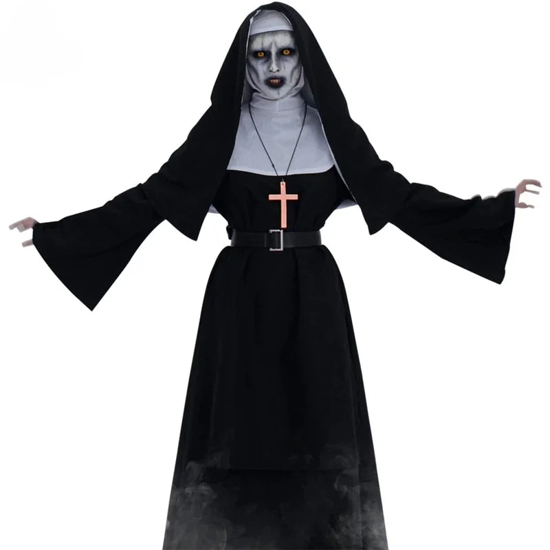 Sale Event Halloween Awakecrm Halloween Costumes For Women Scary Nun Cosplay Dress Black Virgin Mary Carnival Demonic Vestido Medieval Sale Event Halloween Awakecrm Halloween Costumes For Women Scary Nun Cosplay Dress Black Virgin Mary Carnival Demonic Vestido Medieval