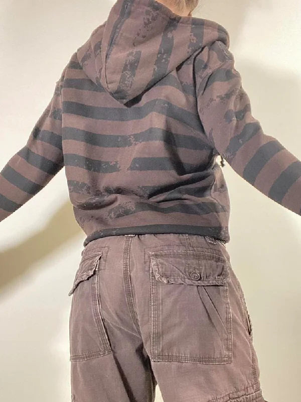 Super Bargain HEYounGIRL Hooded Sweatshirts Grunge Retro Women y2k Zipper Coats Fall Outfits Brown Striped Jackets Outwear Harajuku Hoodies Super Bargain HEYounGIRL Hooded Sweatshirts Grunge Retro Women y2k Zipper Coats Fall Outfits Brown Striped Jackets Outwear Harajuku Hoodies