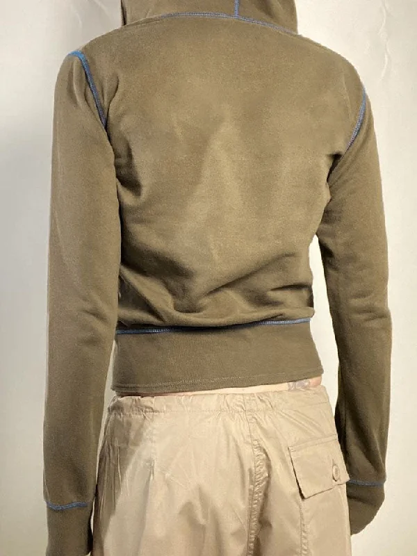 Take Advantage HEYounGIRL Patchwork Stitch Khaki Jackets Pocket Vintage Cargo Style Long Sleeve Coats Y2K Fashion Zipper Hoodies Autumn Winter Take Advantage HEYounGIRL Patchwork Stitch Khaki Jackets Pocket Vintage Cargo Style Long Sleeve Coats Y2K Fashion Zipper Hoodies Autumn Winter