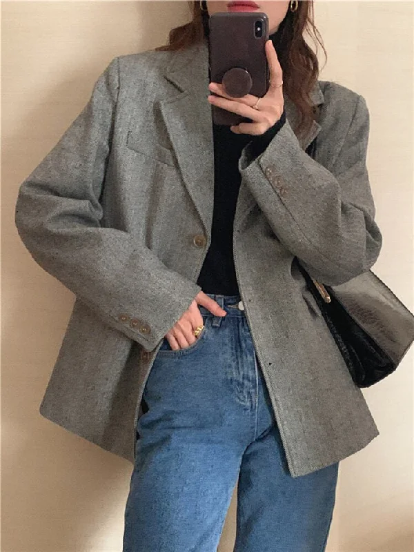 Today Only Awakecrm New Woolen Lace Up Jackets Pockets Vintage Korean Fashion Office Chic Autumn Winter Women Blazers Elegant Lady Tops JK9336 Today Only Awakecrm New Woolen Lace Up Jackets Pockets Vintage Korean Fashion Office Chic Autumn Winter Women Blazers Elegant Lady Tops JK9336