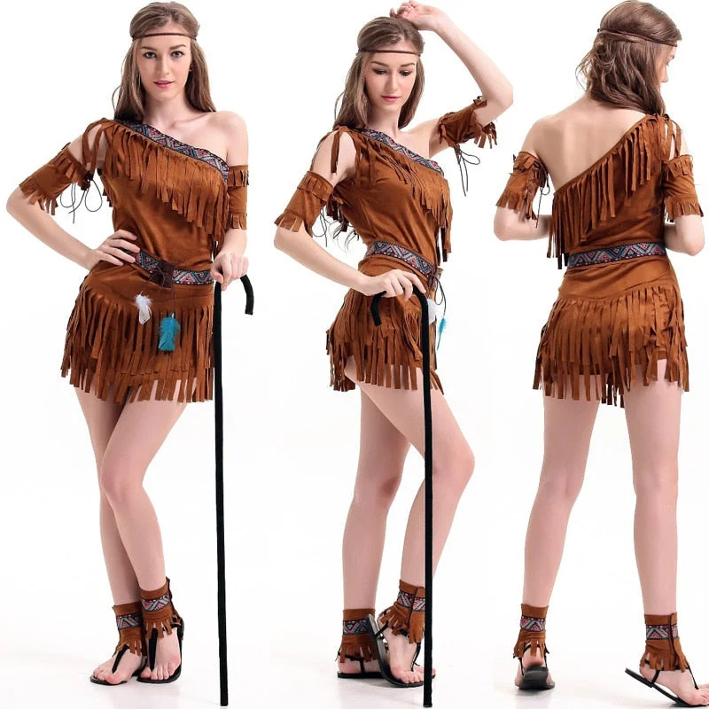 YEAR-End Sale Halloween Awakecrm Sexy Indian Princess Aboriginal Costume Maiden Cosplay Halloween Purim Party Adult Fancy Dress Women Set Forest Hunte Clothes YEAR-End Sale Halloween Awakecrm Sexy Indian Princess Aboriginal Costume Maiden Cosplay Halloween Purim Party Adult Fancy Dress Women Set Forest Hunte Clothes