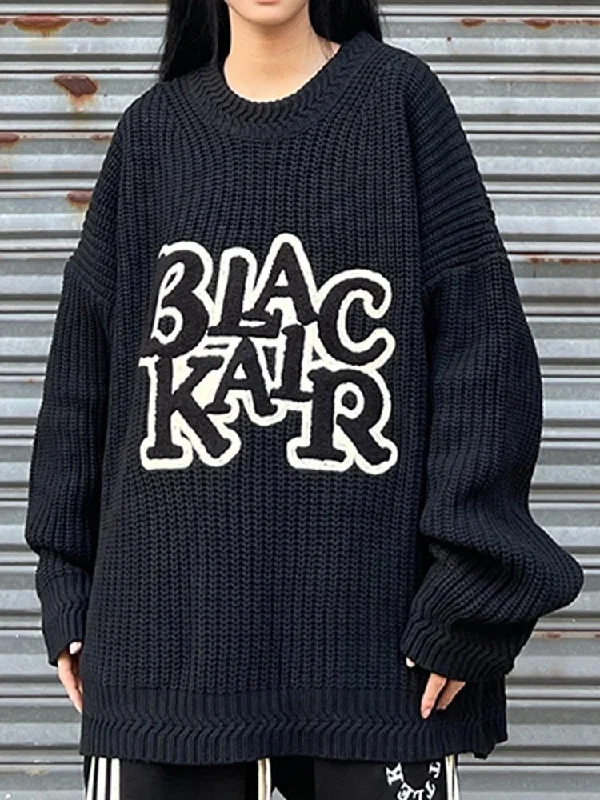 Best Bargains Awakecrm Joskaa Tawaaiw Punk Sweater Women Knitted Casual Loose Letter Pullovers Long Sleeve Streetwear Y2k Black Retro Sweaters Autumn Winter Best Bargains Awakecrm Joskaa Tawaaiw Punk Sweater Women Knitted Casual Loose Letter Pullovers Long Sleeve Streetwear Y2k Black Retro Sweaters Autumn Winter