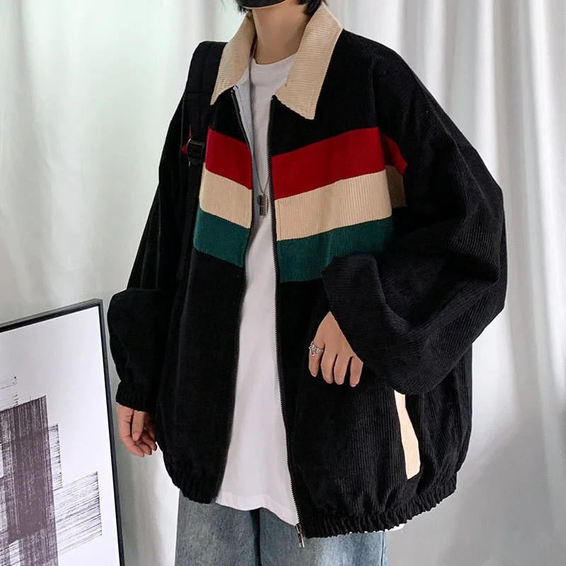 Act Now Black Friday Sales Vintage Corduroy Zip-Up Jacket Women Turn-Down Collar Patchwork Oversize Jackets Harajuku Korean Loose Outerwear Chaqueta Mujer Act Now Black Friday Sales Vintage Corduroy Zip-Up Jacket Women Turn-Down Collar Patchwork Oversize Jackets Harajuku Korean Loose Outerwear Chaqueta Mujer