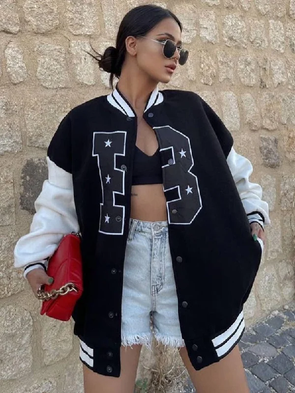 Price Slash Cyber Monday Sales Weiyao Casual Fall Winter Bomber Jackets For Women Quilted Coat Streetwear Oversized Baseball Uniform Jackets And Coats Price Slash Cyber Monday Sales Weiyao Casual Fall Winter Bomber Jackets For Women Quilted Coat Streetwear Oversized Baseball Uniform Jackets And Coats