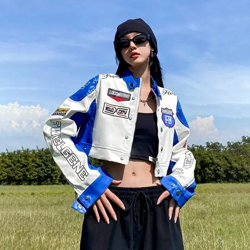 Discount Deals Awakecrm YICIYA Bomber Woman Varsity Jacket Summer PU Leather Jackets Racing Clothing American Baseball Jacket Bombers Coat Vintage Discount Deals Awakecrm YICIYA Bomber Woman Varsity Jacket Summer PU Leather Jackets Racing Clothing American Baseball Jacket Bombers Coat Vintage