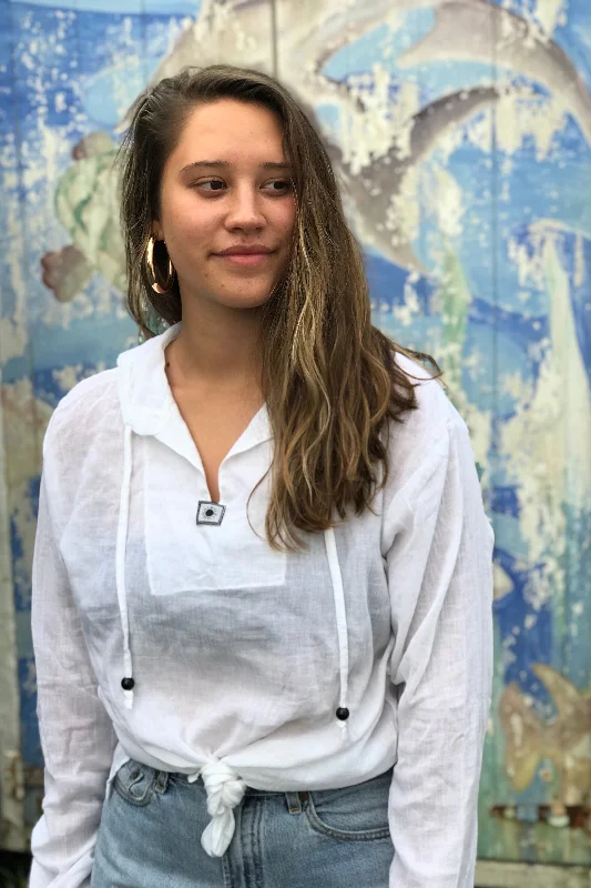 Last Chance 100% Cotton Shirts - Open Collar Sun - Long Sleeve (Hood)