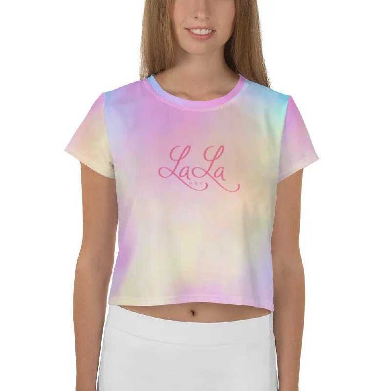 Act Fast LaLa D&C All-Over Print Crop Tee