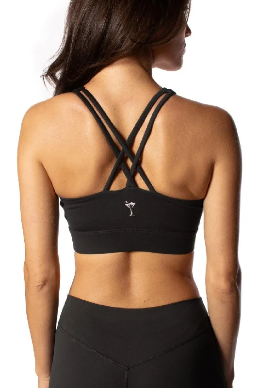 Inventory Reduction Black Crossover Sports Bra