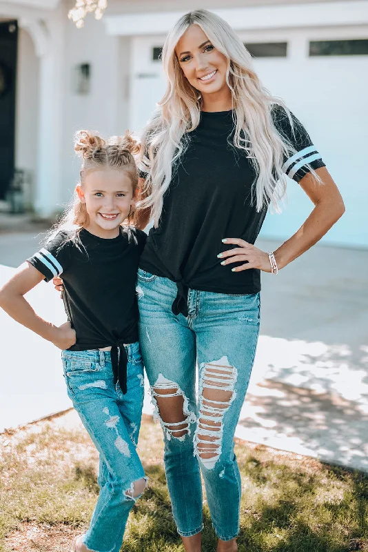 Special Savings Girls Striped Tie Front T-Shirt
