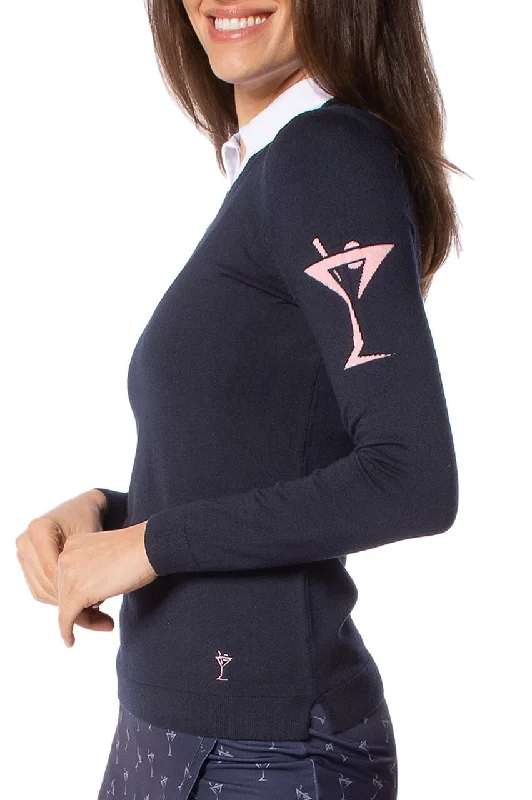 Sneak Peek Sale Navy Martini Crewneck Sweater