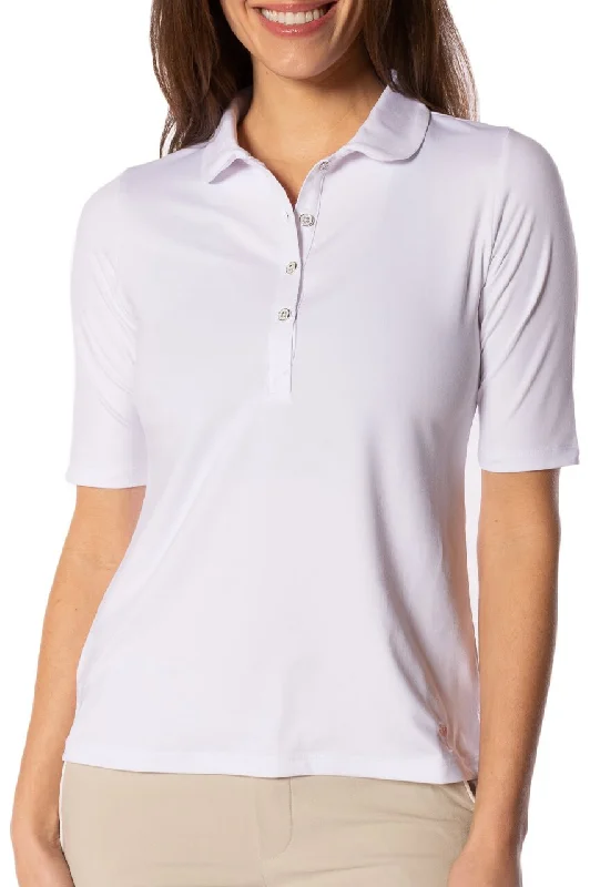 Season Finale Sale White Fabulous Elbow Polo