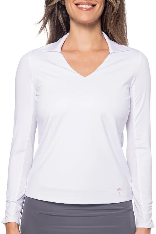 Weekend Special White Long Sleeve Lisa Sport Polo