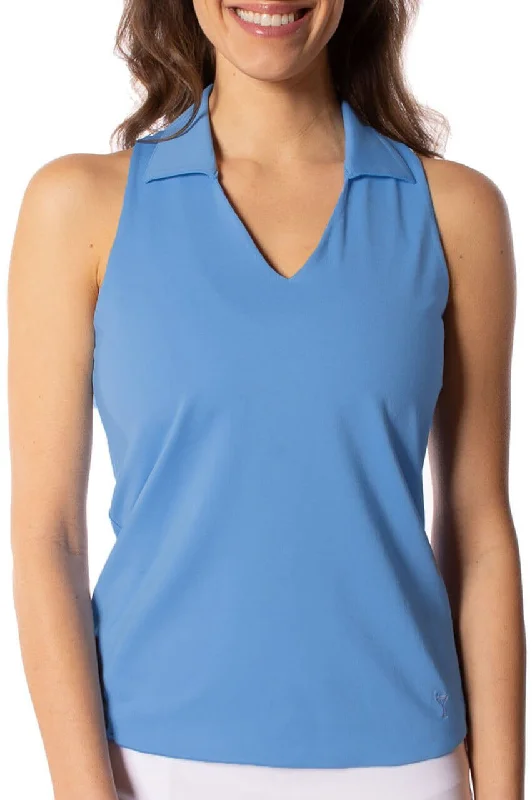 Today’s Deal Zoo Blue Sleeveless Lisa Sport Polo