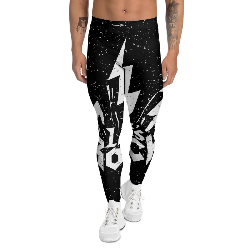 Today’s Special Abstract Rock Grunge Monochrome Print Men's Leggings