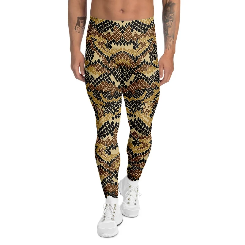 Last Chance Abstract Snake Skin Print Men's Leggings