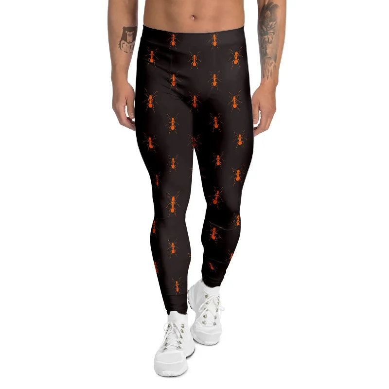 Epic Deals Ant Orange Print Pattern Men's Leggings