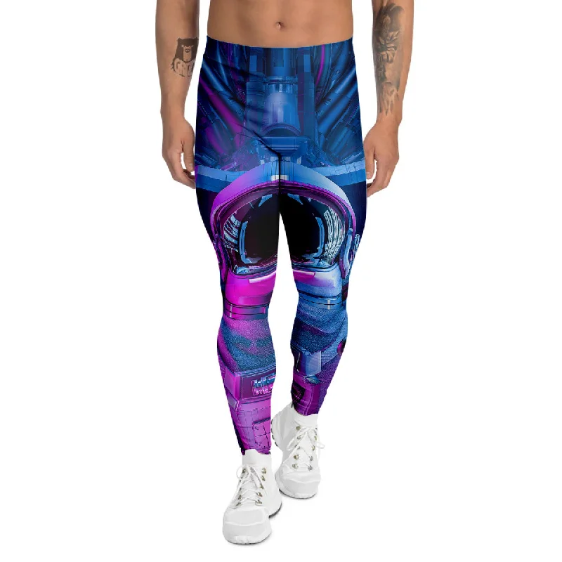 Savings Spectacular Astronaut Futuristic Print Men's Leggings