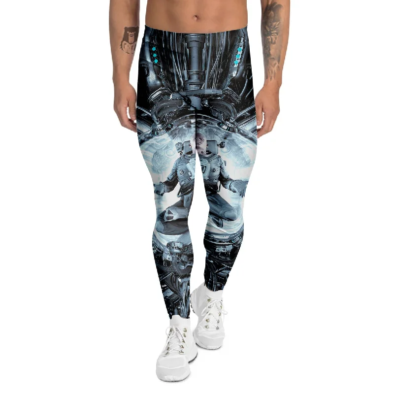 Warehouse Sale Astronaut In Machine Print Men's Leggings
