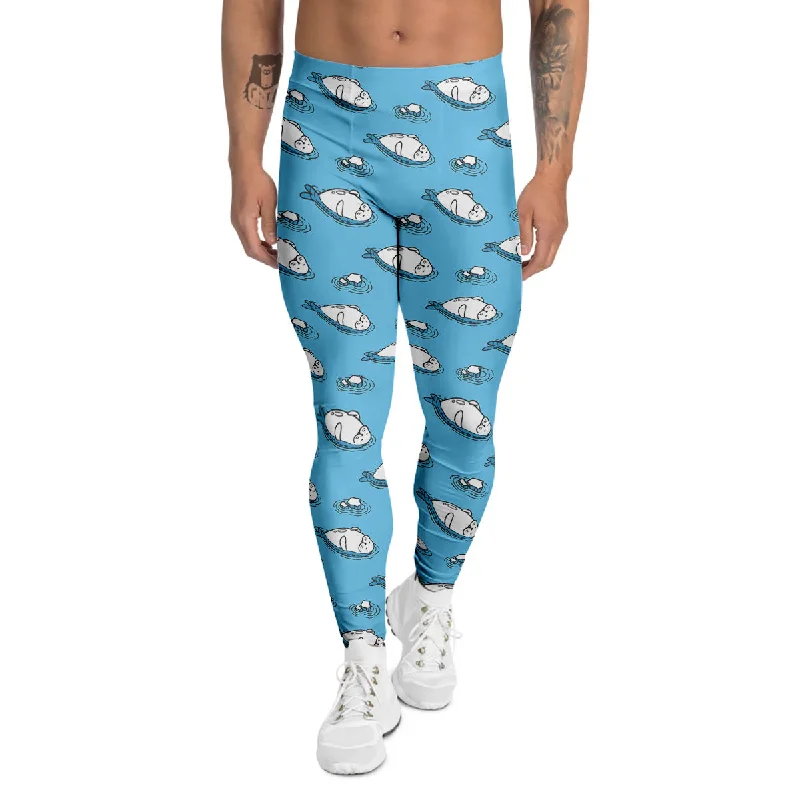 Savings Galore Cute Seal Swim Print Pattern Men's Leggings