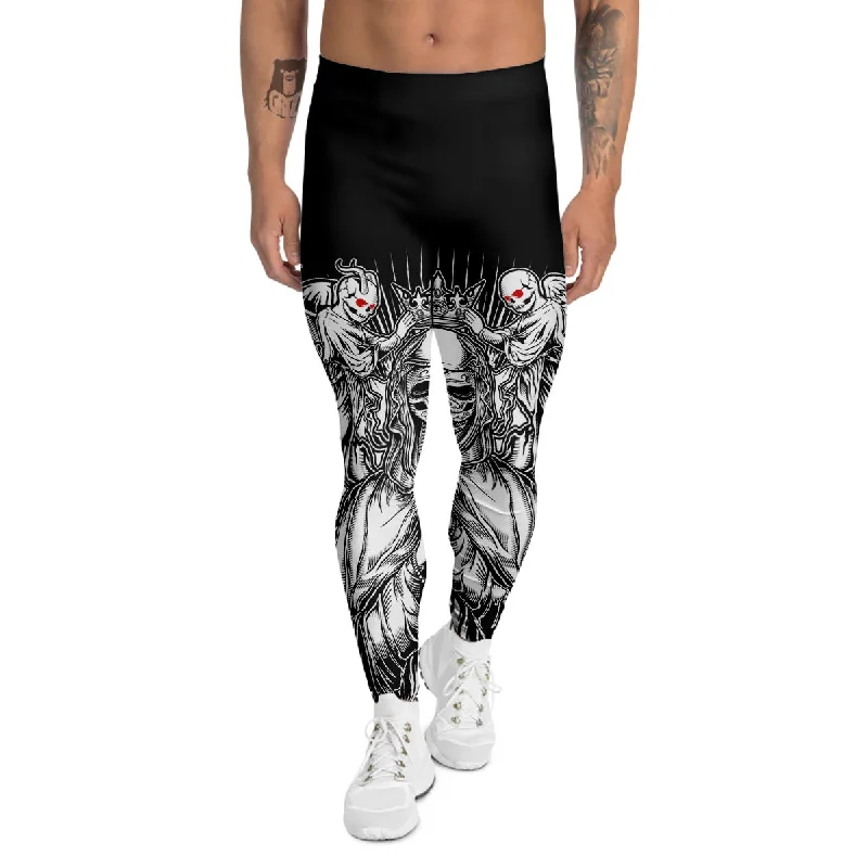 Markdowns Dark Angel Of Death Print Men's Leggings