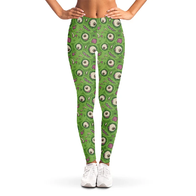 Lowest Price Green Zombie Pattern Print Women's Leggings