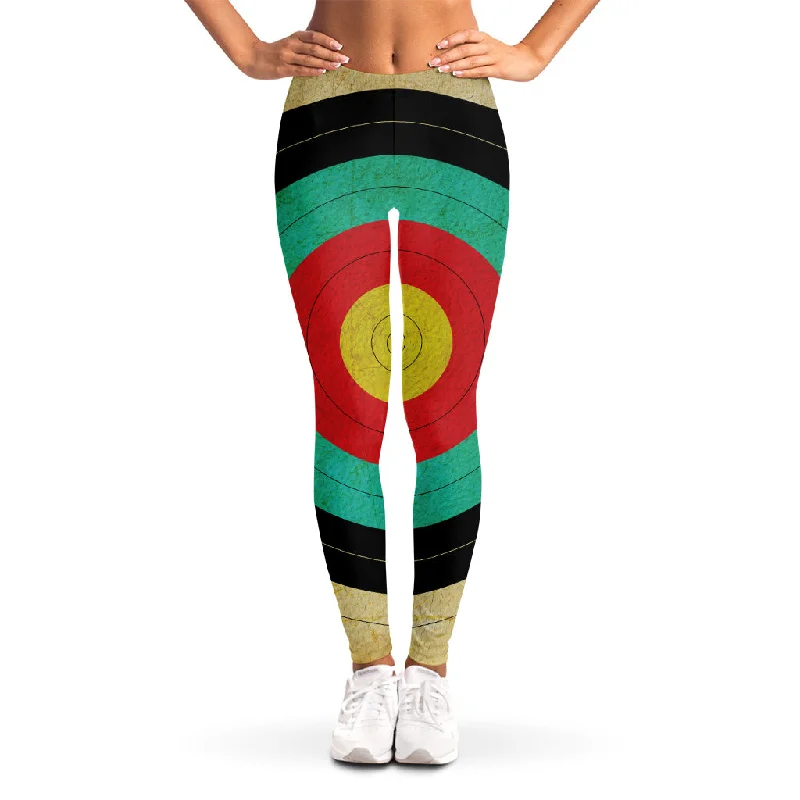 Major Savings Grunge Bullseye Target Print Women's Leggings