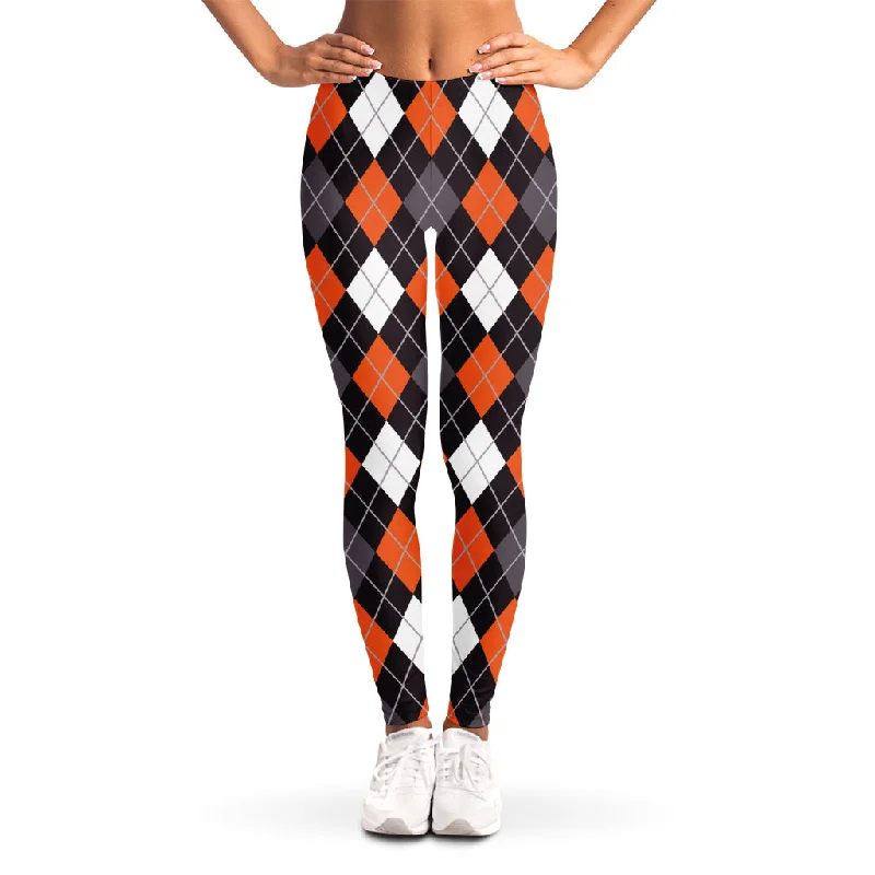Don't Miss Halloween Argyle Pattern Print Women's Leggings