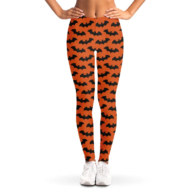 Extra Discounts Halloween Bat Pattern Print Women's Leggings