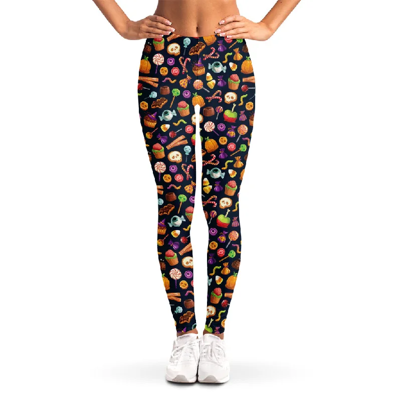 Value Deals Halloween Candy Pattern Print Women's Leggings