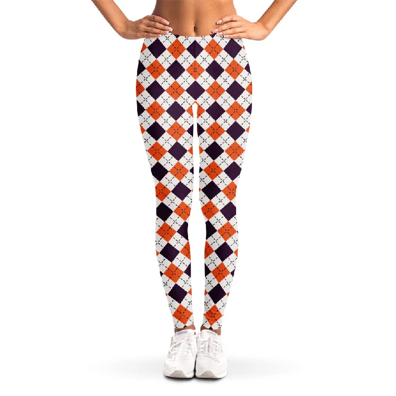 Unbeatable Prices Halloween Checked Pattern Print Women's Leggings