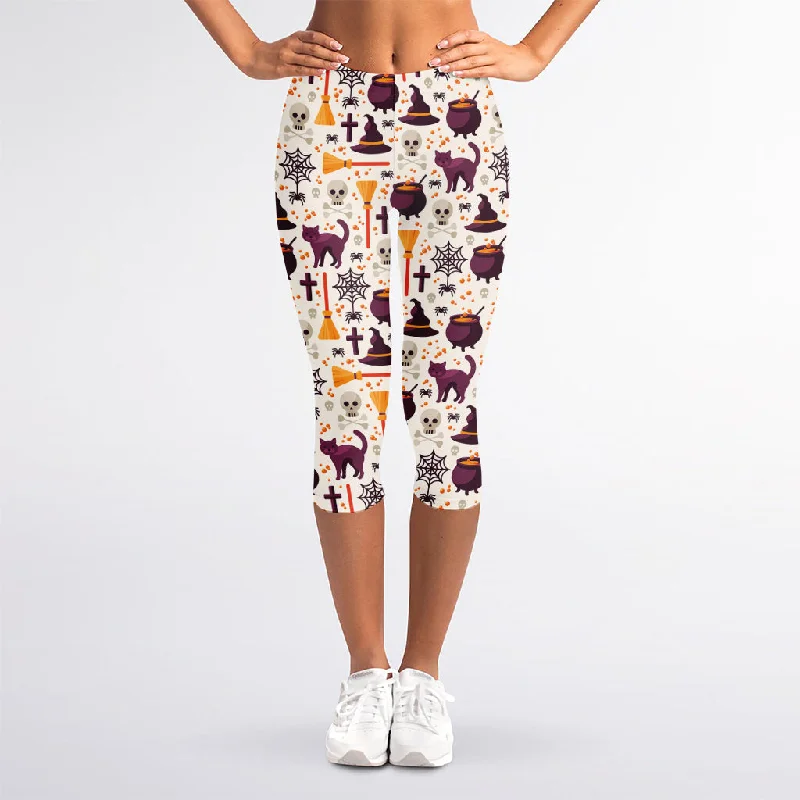Today Only Halloween Festival Pattern Print Women's Capri Leggings