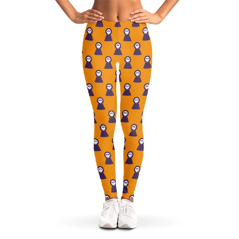 Deal Mania Halloween Grim Reaper Pattern Print Women's Leggings