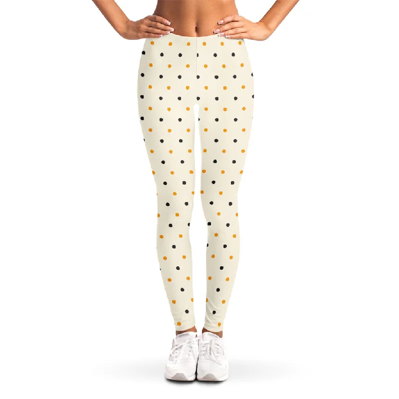Bargain Bin Halloween Polka Dot Pattern Print Women's Leggings